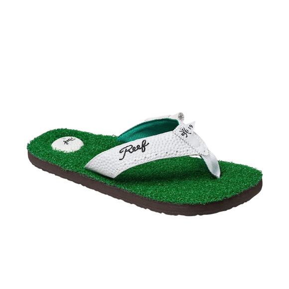 New! Reef Mens Mulligan II Sandals Golfing Fairway Grass Flip Flops - Size 10 - Picture 1 of 12